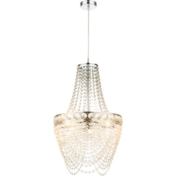 Globo STROMBOLI chandelier chrome, clear, 3-light sources