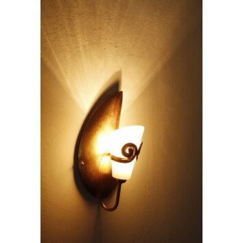 Holländer DOPPIONE wall light gold, brass, 1-light source