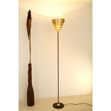 Holländer BANDEROLE floor lamp brown, gold, 1-light source