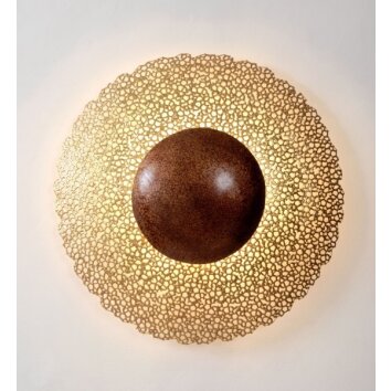 Holländer UTOPISTICO CIRCA wall light brown, gold, 2-light sources