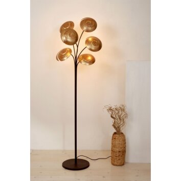 Holländer NUVOLA floor lamp brown, gold, black, 6-light sources