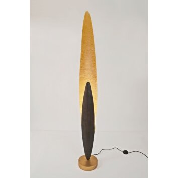 Holländer LINGUA floor lamp brown, gold, 1-light source