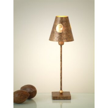 Holländer GANCIO KLEIN table lamp brown, gold, 1-light source