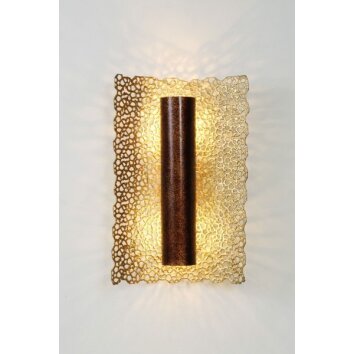 Holländer UTOPISTICO wall light brown, gold, copper, 2-light sources