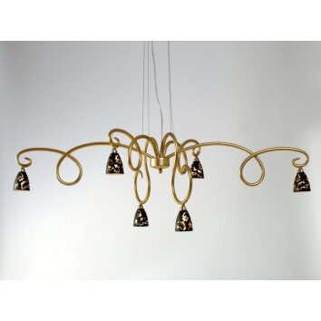 Holländer ALICE FIORIRE hanging light gold, 6-light sources