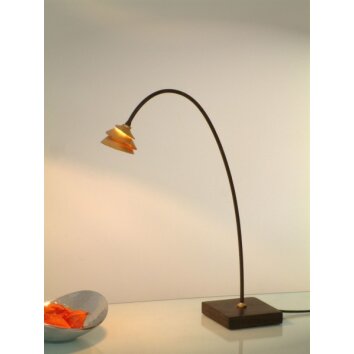 Holländer SNAIL TWO table lamp brown, gold, 1-light source