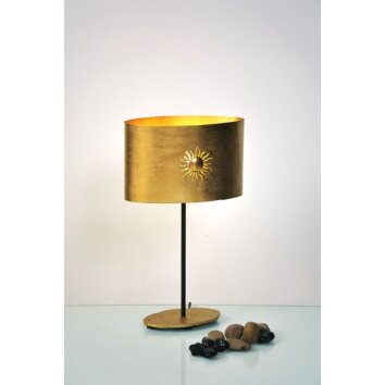 Holländer SUN OVAL table lamp brown, gold, 1-light source