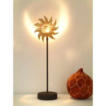 Holländer PICCOLA SOLE table lamp brown, gold, 1-light source