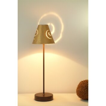 Holländer PICCOLA SCHERMO table lamp brown, gold, 1-light source