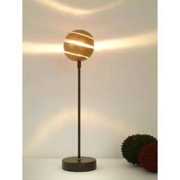 Holländer PICCOLA PALLA table lamp brown, gold, 1-light source