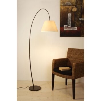 Holländer BAMBUS ARCO floor lamp brown, black, 1-light source