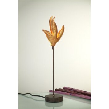 Holländer PICCOLA PELICANO table lamp brown, gold, 1-light source