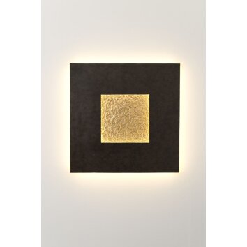 Holländer ECLIPSE wall light LED brown, gold, black, 1-light source