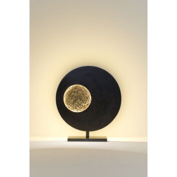 Holländer LUNA table lamp LED brown, gold, black, 1-light source