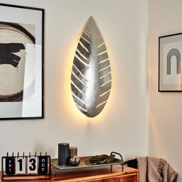 Krokom Wall Light silver, 2-light sources