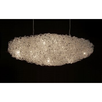 Holländer DIRIGIBILE OVAL Pendant Light silver, 20-light sources