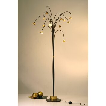 Holländer SNAIL TWO Floor Lamp brown, gold, black, 12-light sources