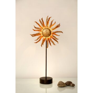 Holländer SONNE Table Lamp brown, gold, black, 6-light sources