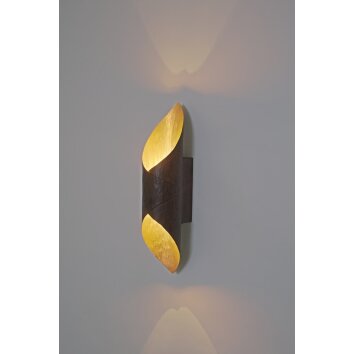 Holländer ORGANO Wall Light brown, gold, black, 2-light sources