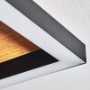DEADWOOD Ceiling Light LED brown, chrome, Wood like finish, black, 5-light sources