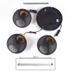 REIDEN Pendant Light black, 3-light sources