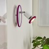 CABRI Wall Light LED chrome, purple, white, 1-light source