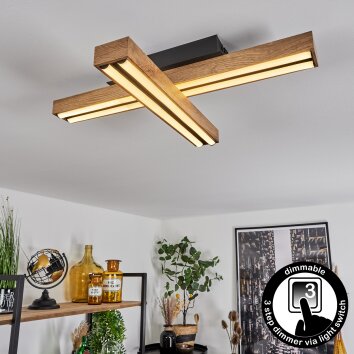 MAUMELA Ceiling Light LED black, 1-light source