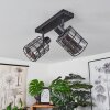 LUNGERNSEE Ceiling Light black, 2-light sources