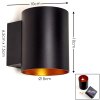 Wall Light Letsbo black-gold, 1-light source