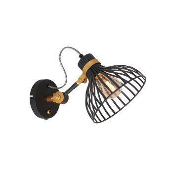 Steinhauer DUNBAR Wall Light black, 1-light source