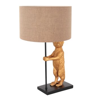 Steinhauer ANIMAUX Table lamp gold, black, 1-light source