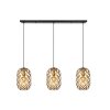 Lucide WOLFRAM Pendant Light black, 3-light sources