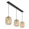 Lucide WOLFRAM Pendant Light black, 3-light sources