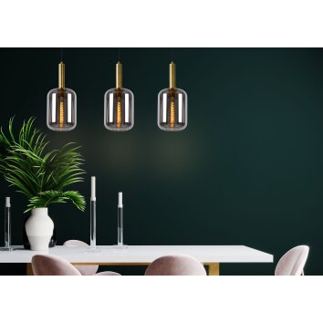 Lucide JOANET Pendant Light black, 3-light sources