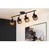 Lucide RAFA Ceiling Light black, 4-light sources