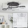 CARRISITO Ceiling Light LED black, 1-light source
