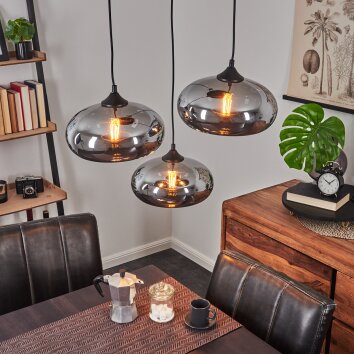 AVONLEA Pendant Light black, 3-light sources