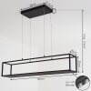 RANQUILE Pendant Light LED black, 4-light sources