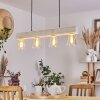TAPSO Pendant Light Light wood, white, 4-light sources