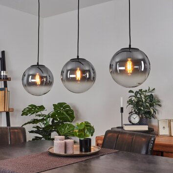 CERCADO Pendant Light black, 3-light sources