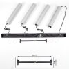 STETTLER Pendant Light black, 4-light sources