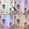 MINACAR Floor Lamp LED matt nickel, 1-light source, Remote control, Colour changer
