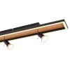 Globo IDA Ceiling Light LED Wood like finish, black, 5-light sources
