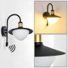 THEUX Outdoor Wall Light gold, black, 1-light source, Motion sensor
