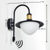 THEUX Outdoor Wall Light gold, black, 1-light source, Motion sensor