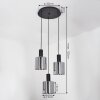 KLEMTOO Pendant Light black, 3-light sources