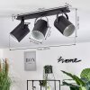 PUELCHES Ceiling Light black, 3-light sources