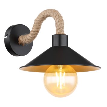Globo DIANA Wall Light Ecru, black, 1-light source
