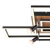Globo IDA Ceiling Light LED Wood like finish, black, 5-light sources