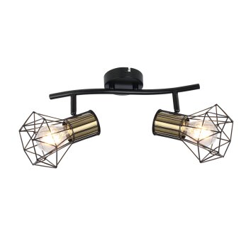 Globo PRISKA Ceiling Light black, 2-light sources